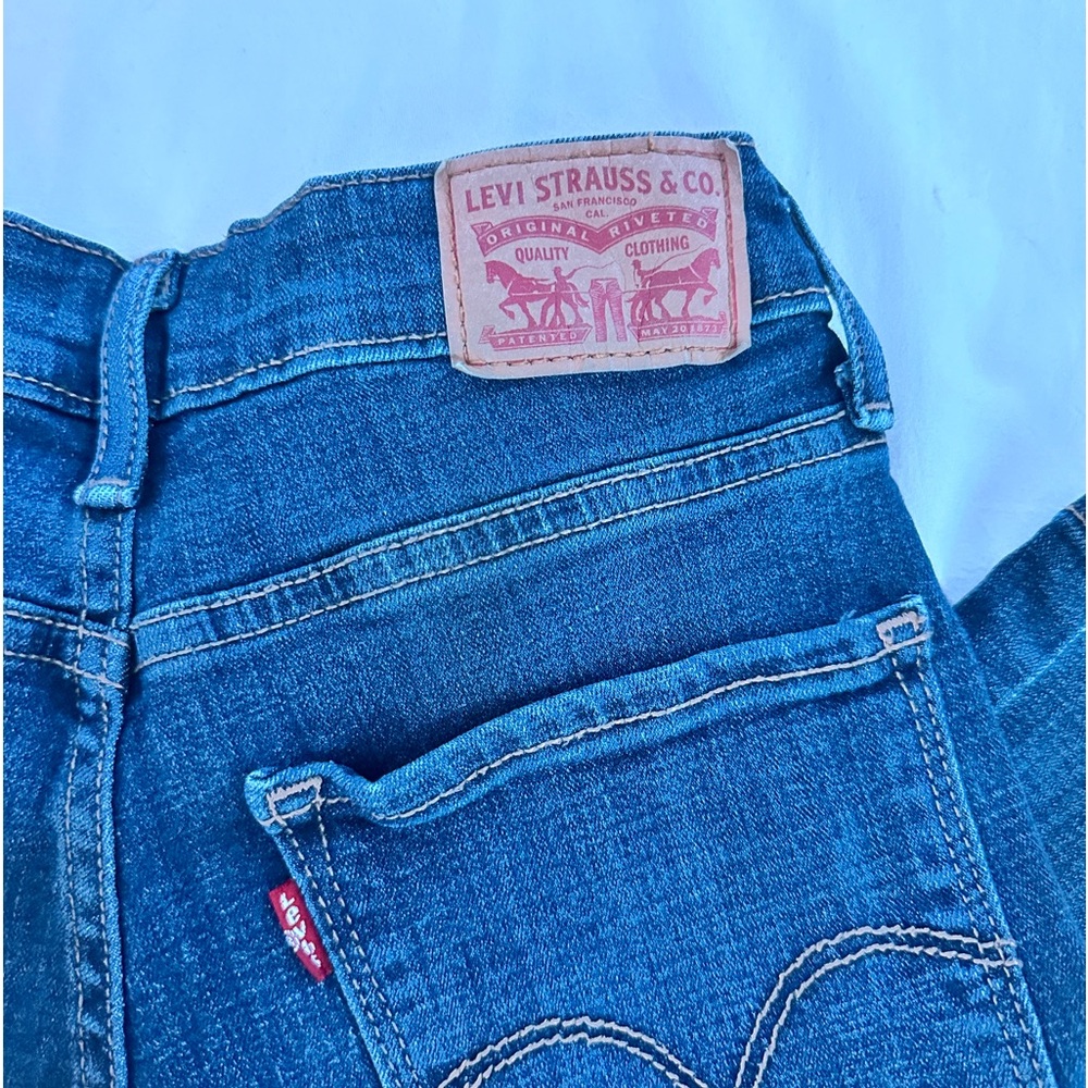 navy blue high rise bootcut jeans